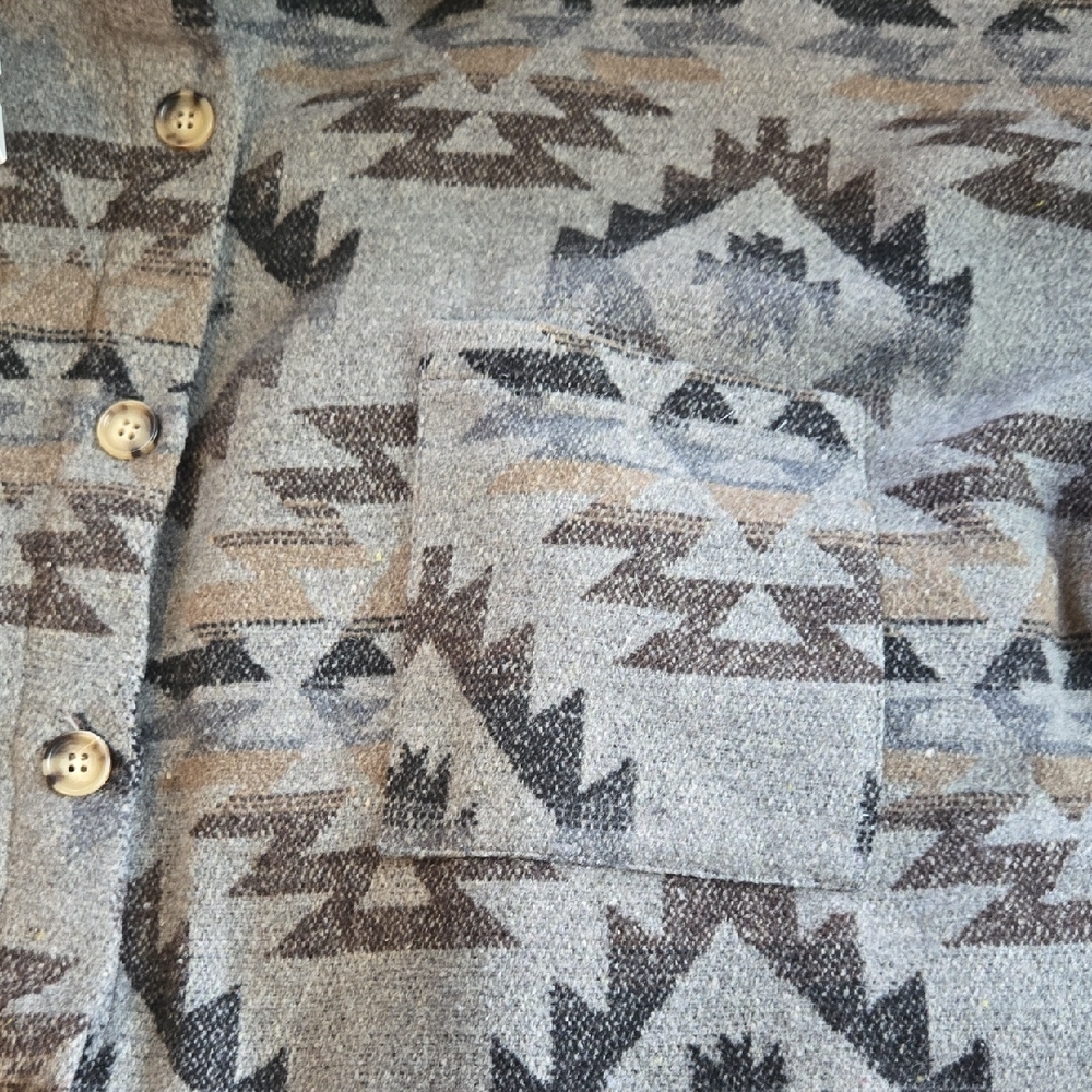 Geometric Patterned Gray Jacket - image 5